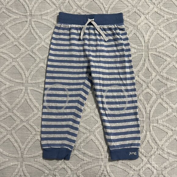 Kite 3T Blue & Grey Striped Jogger Pants - Picture 2 of 6